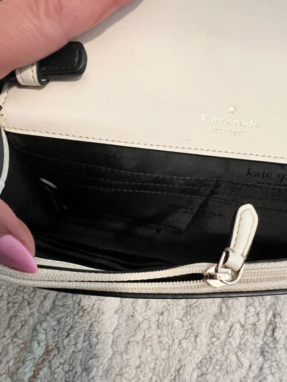 kate spade Beige, Cream & Black Colorblock Crossbody Bag - Picture 7 of 11